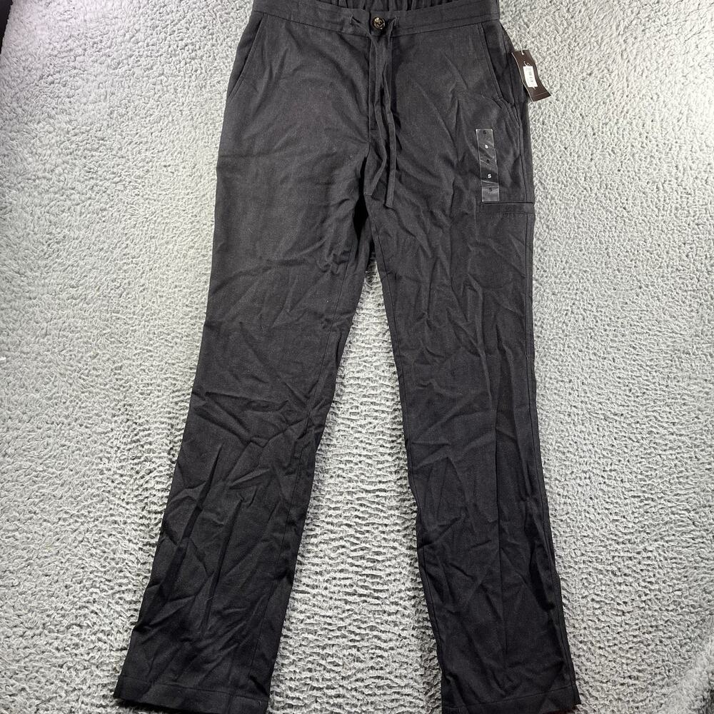 Tasso Elba Lux Lounge Pants Mens Small Charcoal Gray Drawstring Casual NWT New